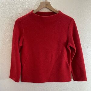 Ann Taylor High Quality 100% Wool Red Sweater Size S